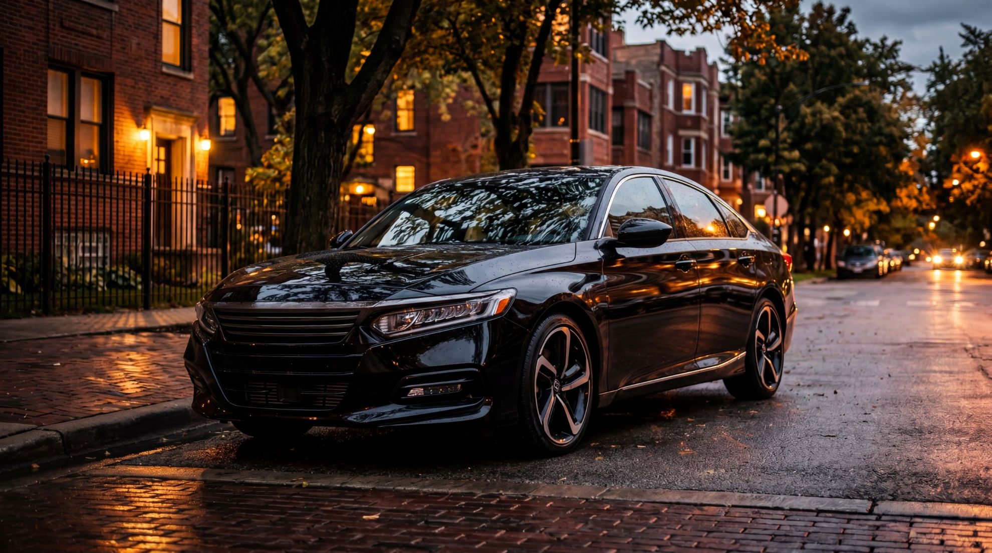 Clean vehicle on a Chicago street after hand washing at Great Gatsby Auto Spa